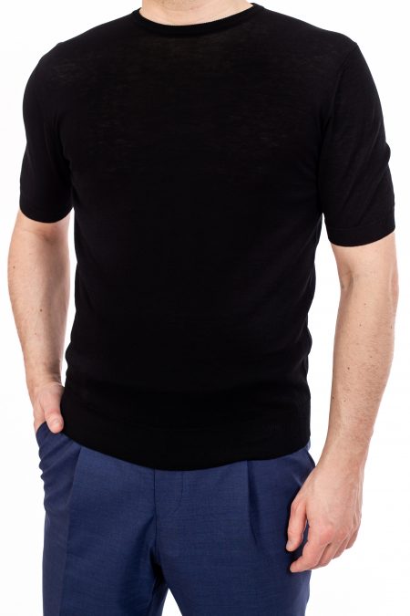 Czarny t-shirt bawełniany