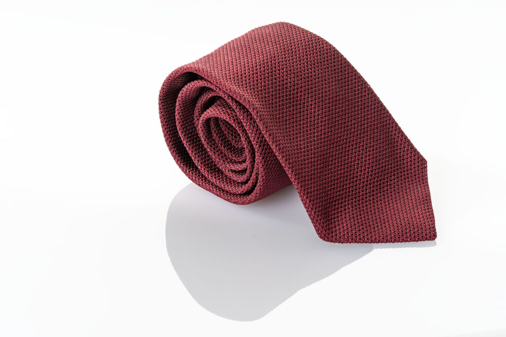 Krawat z grenadyny bordowy