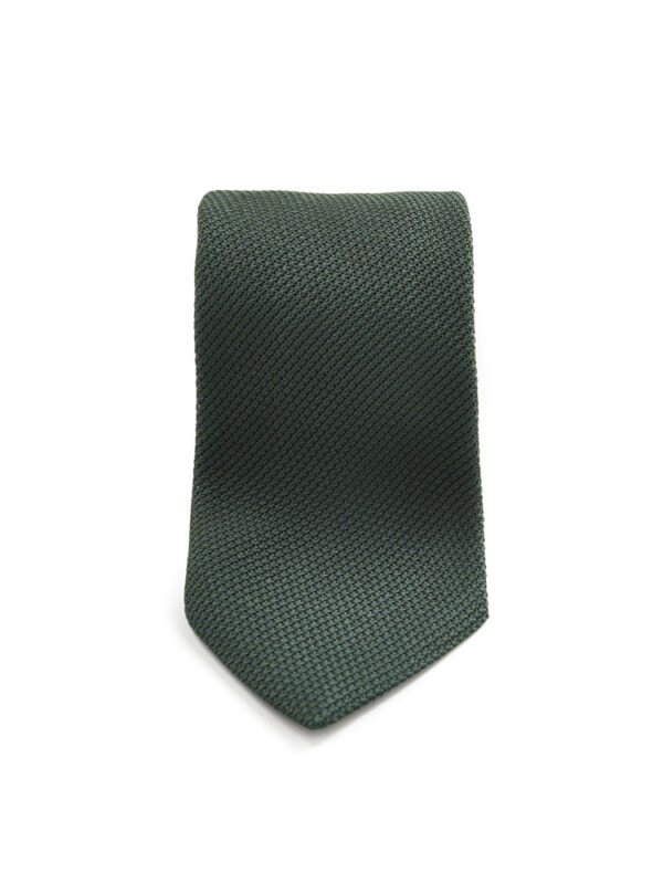 zielony krawat Balamonte – klasyczna szerokość, subtelna faktura grenadyny, elegancki matowy połysk