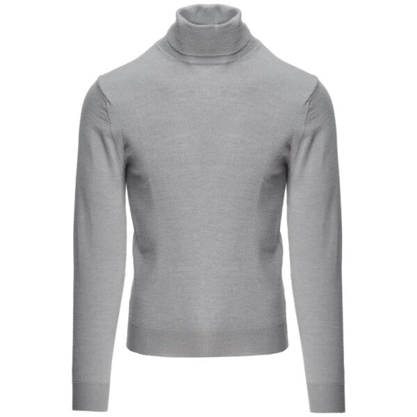 Grey merino wool turtleneck