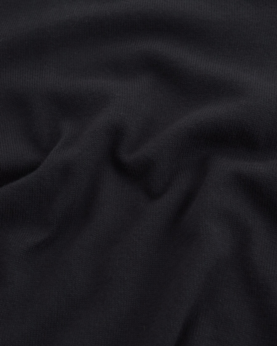 Navy blue cotton V-neck sweater - Image 3