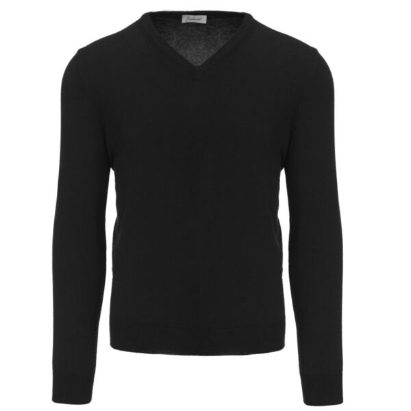 Czarny sweter bawełniany V- neck