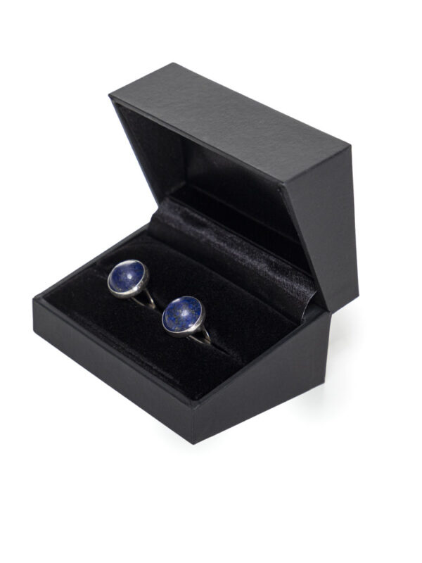 Srebrne spinki do mankietów z kamieniem LAPIS LAZULI