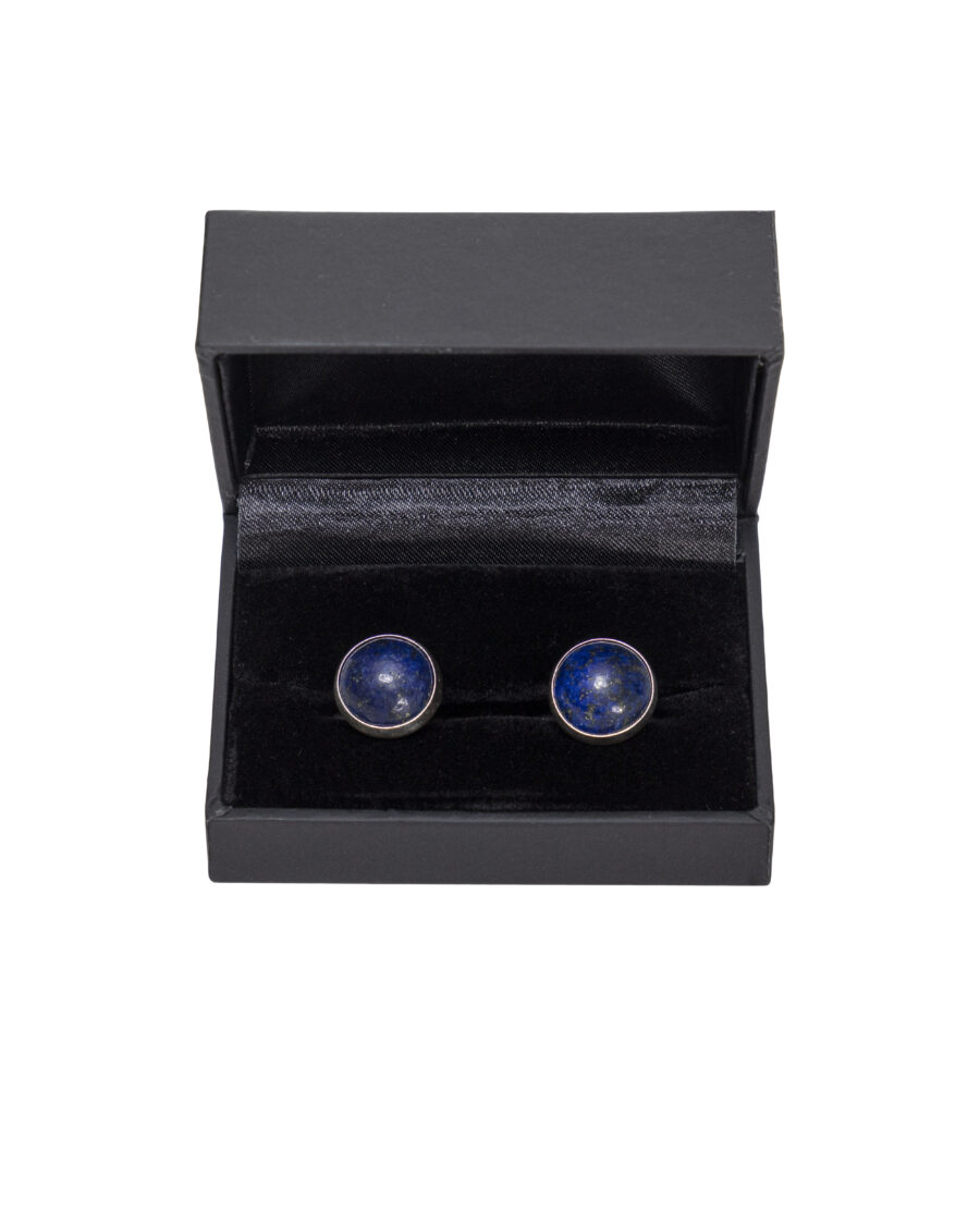 Silver cufflinks with LAPIS LAZULI stone