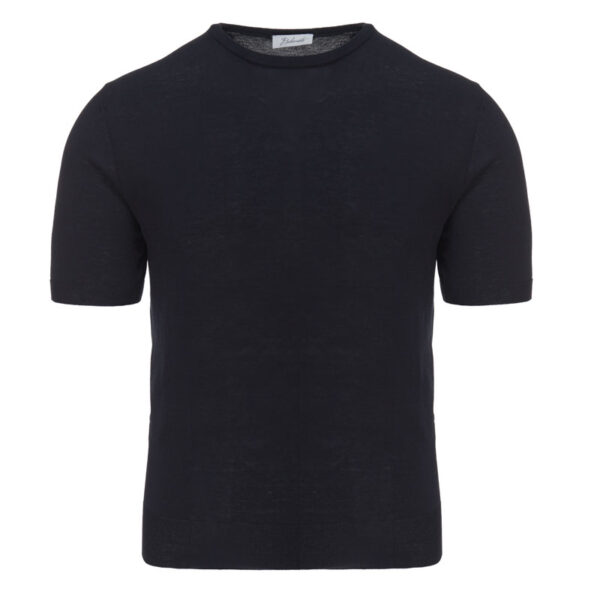 Granatowy t-shirt z bawełny