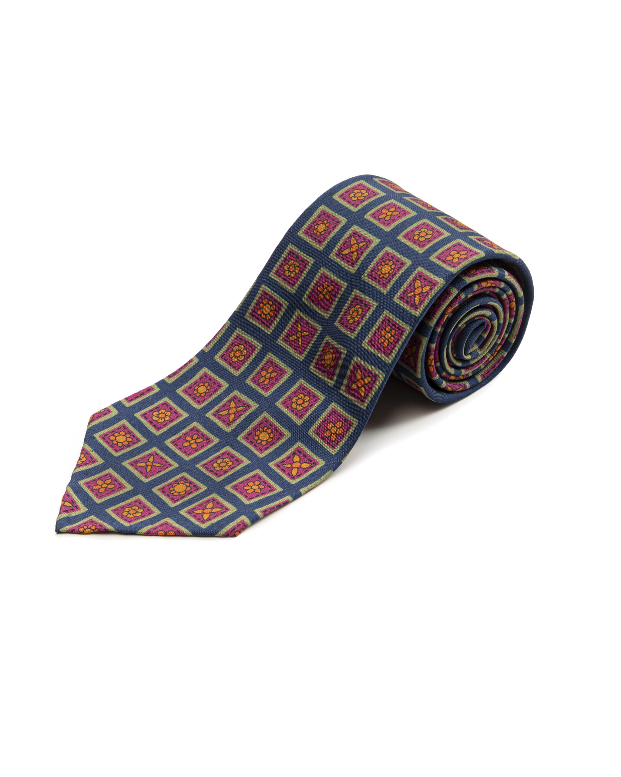 Granatowo - zielony krawat Macclesfield