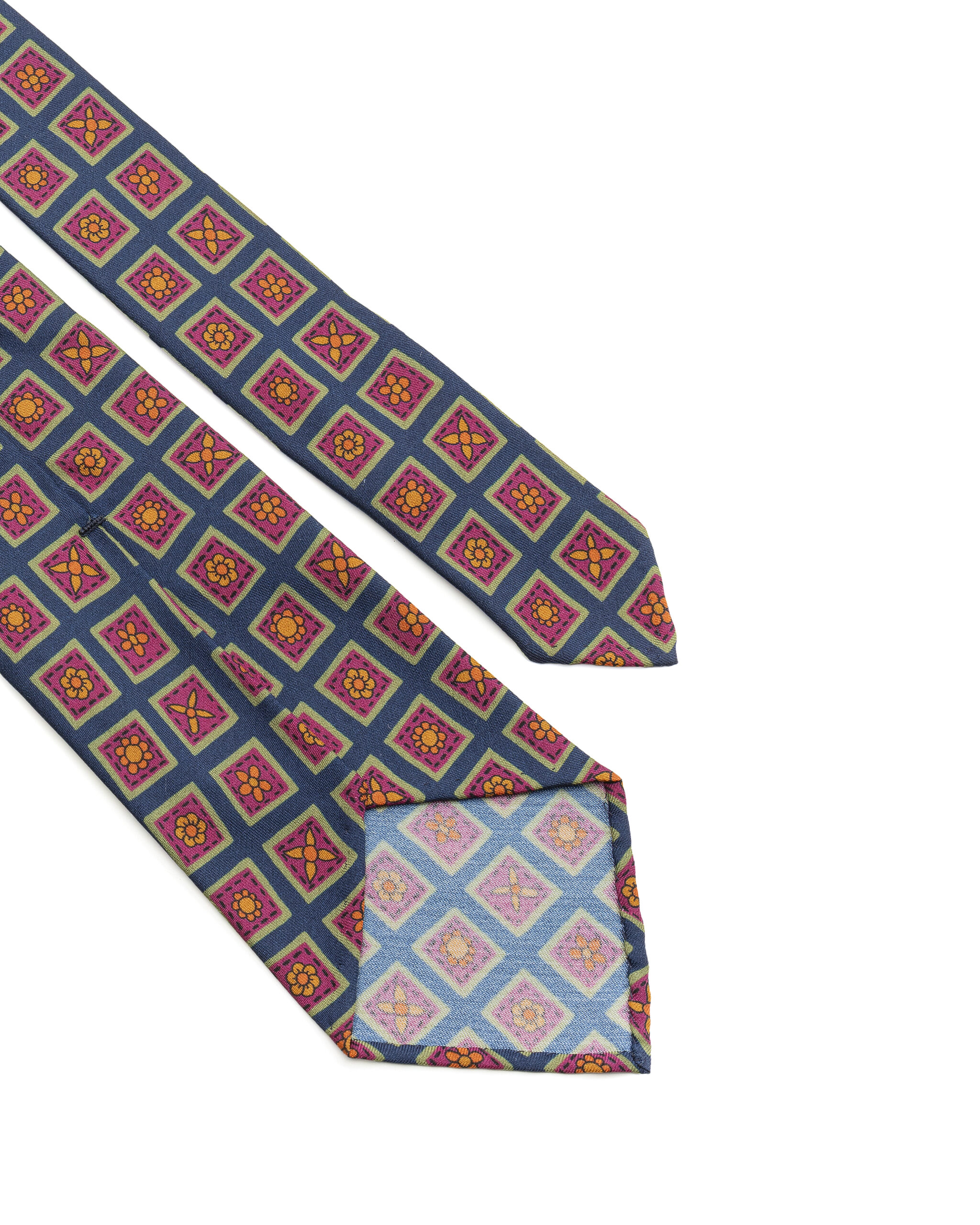 Granatowo - zielony krawat Macclesfield - obrazek 3