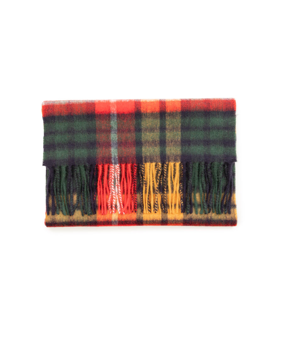 Multicolored wool checkered shawl - Image 3