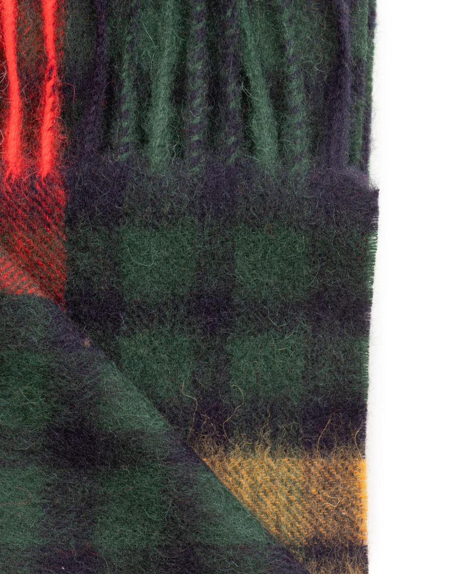 Multicolored wool checkered shawl - Image 2