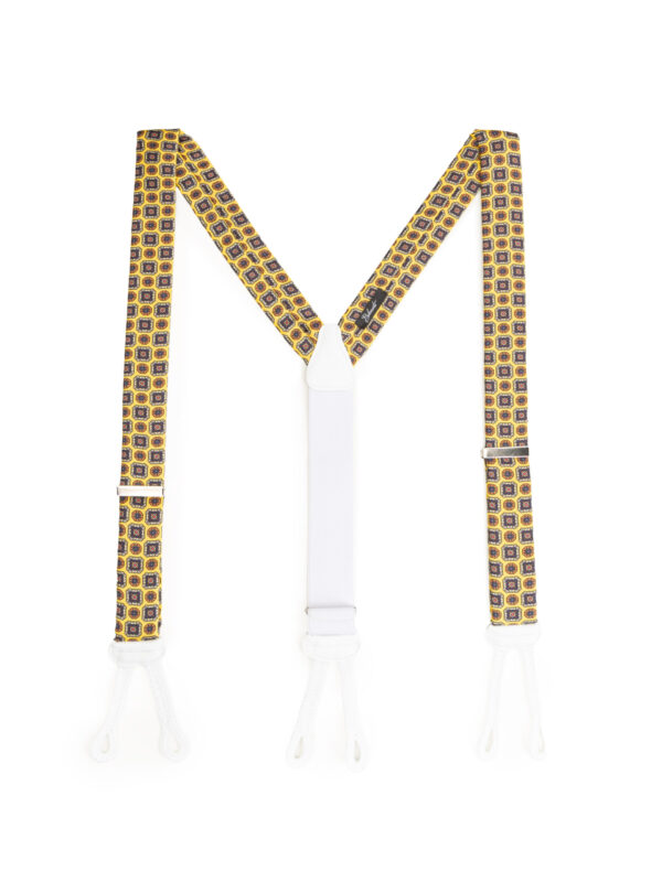 Żółte szelki z jedwabiu