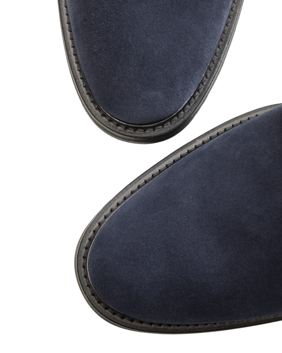 Navy blue suede ELEGANTE half shoes - Image 6