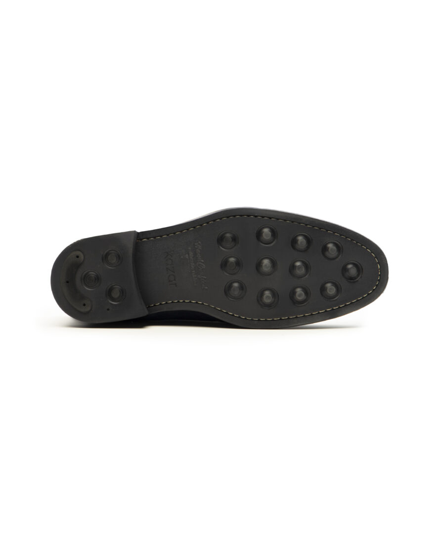 Navy blue suede ELEGANTE half shoes - Image 5