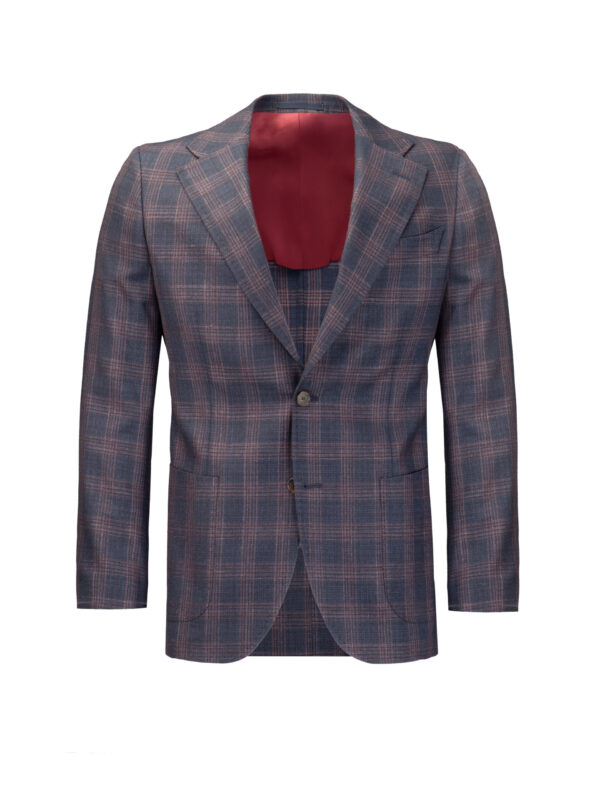 Granatowa marynarka w czerwoną kratę PARIS