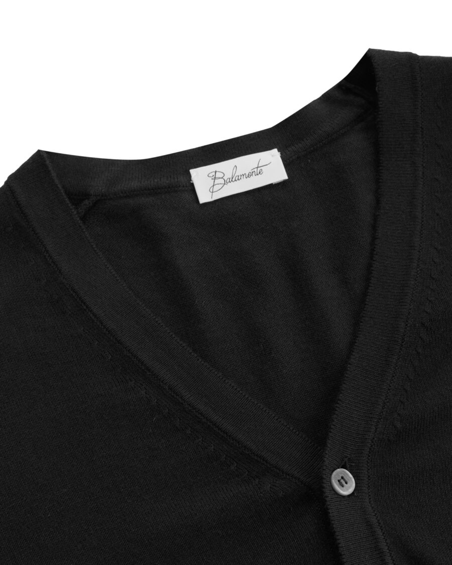 Black cotton cardigan - Image 2