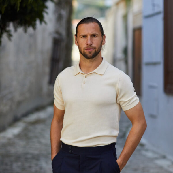 Beżowa koszulka polo