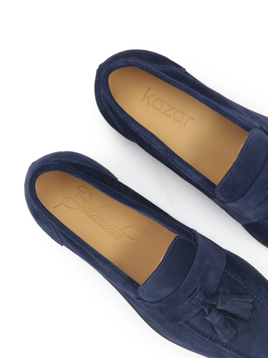 Navy blue suede ELEGANTE half shoes (Kopia) - Image 4