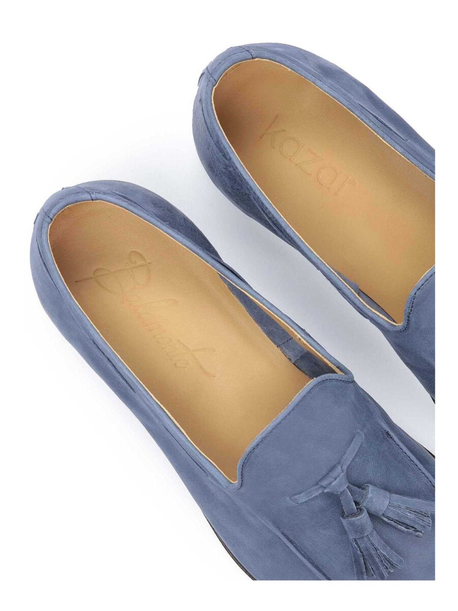 Navy blue suede ELEGANTE half shoes (Kopia) (Kopia) - Image 4